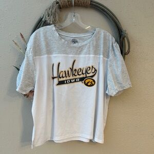 Women’s Iowa Hawkeye’s White and Gray T-Shirt size XL